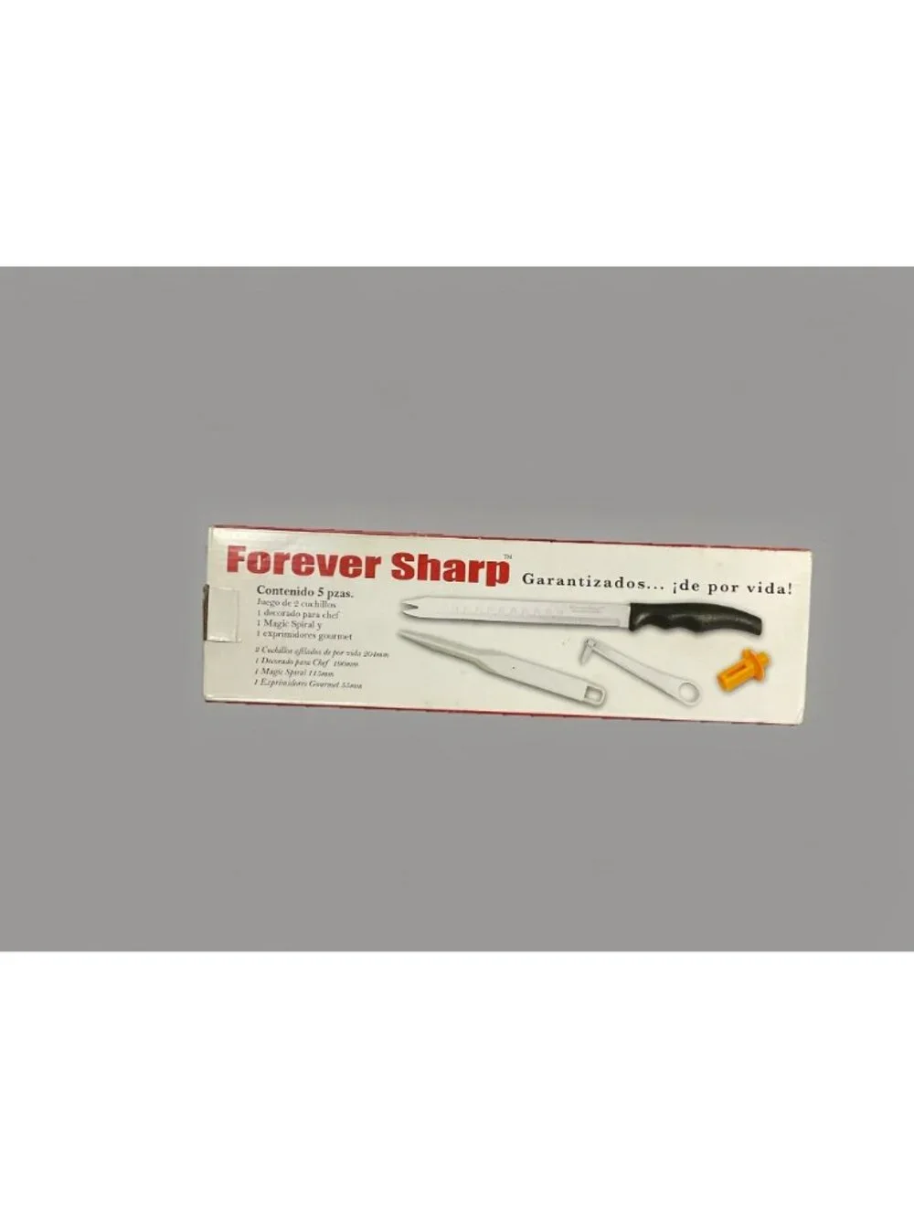Forever Sharp 5-Piece Knife Set With Chef Decorator & Magic Spiral